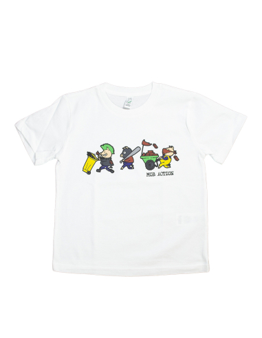Riot Pigs - Mob Action - T-Shirt Kids - White - @ No Borders