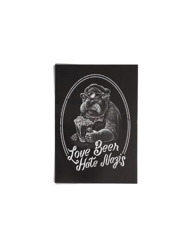 Love Beer Hate Nazis - Sticker - @ No Borders