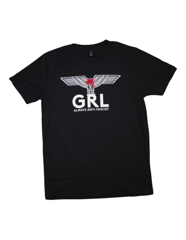 GRL - Always Antifascist - Black Mosquito - T-Shirt - Black - @ No Borders