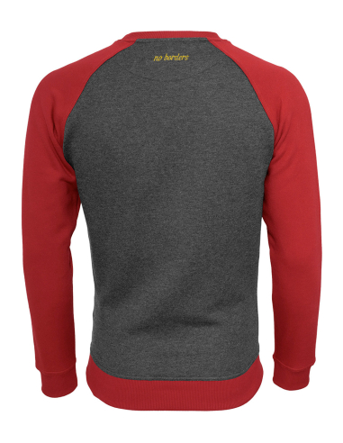 Kein Mensch ist illegal - No Borders - Sweater - Grey/Red - @ No Borders