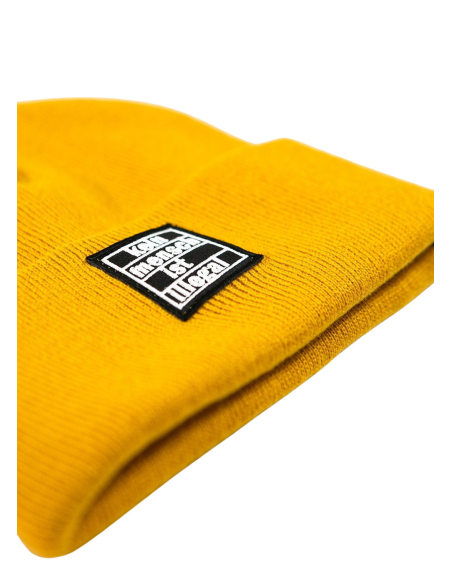 Kein Mensch ist illegal - Wintermütze - Mustard