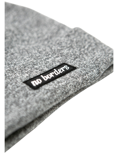 No Borders Logo - Winter Hat - Heather Grey - @ No Borders