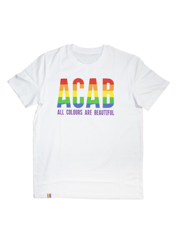 All Colours Are Beautiful - Flag - T-Shirt - Schwarz - @ No Borders
