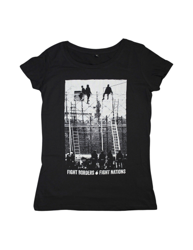 Fight Borders Fight Nations - Black Mosquito - T-Shirt fitted - Black - @ No Borders