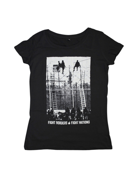Fight Borders Fight Nations - Black Mosquito - T-Shirt fitted -