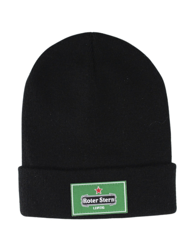 Roter Stern Leipzig - Wintermütze - Green Patch - Black - @ No Borders