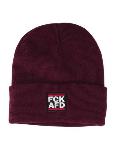 FCK AFD - Winter Hat - Burgundy - @ No Borders