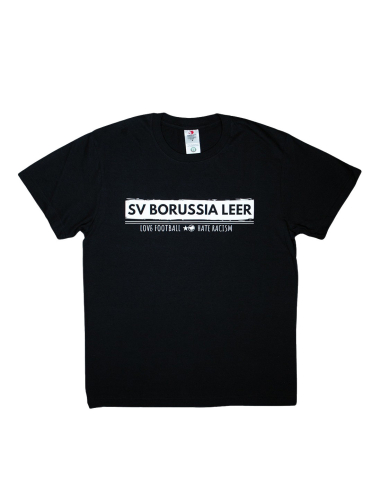 Borussia Leer - T-Shirt - Love Football Hate Racism - Black - @ No Borders
