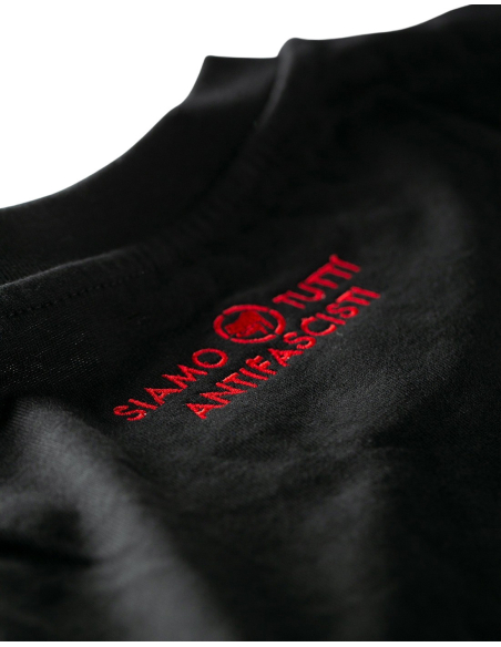 Siamo Tutti Antifascisti - No Borders - T-Shirt - Black
