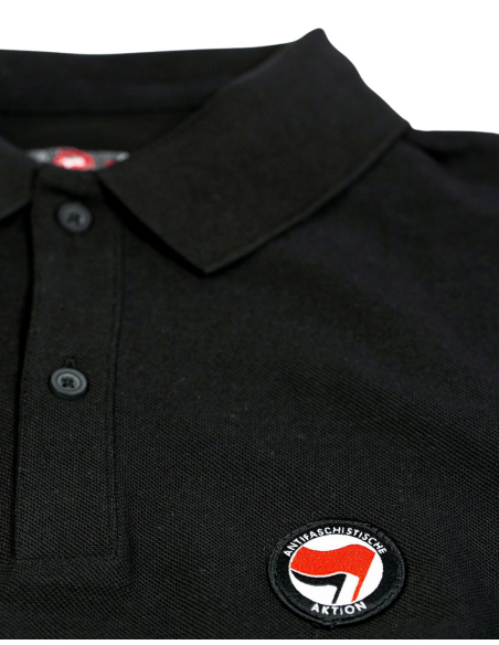 Siamo Tutti Antifascisti - No Borders - Polo - Black Siamo Tutti Antifascisti - No Borders - Polo - Black