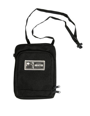 No Borders Logo - Schultertasche - Schwarz - @ No Borders