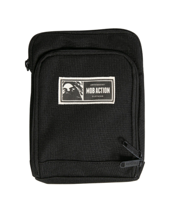 No Borders Logo - Schultertasche - Schwarz - @ No Borders