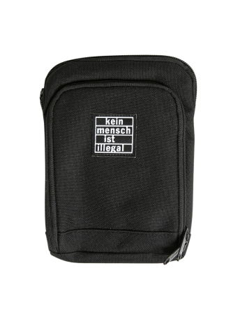 No Borders Logo - Schultertasche - Schwarz - @ No Borders