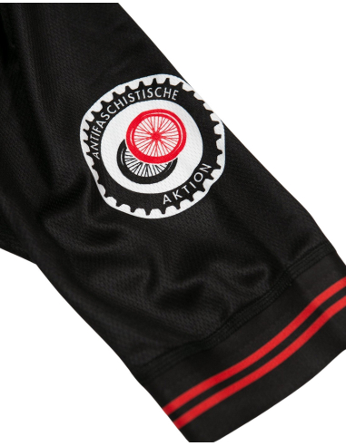Roter Stern Leipzig - Radtrikot Kurzarm - Black/Red - @ No Borders