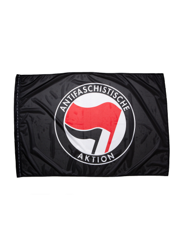 Antifaschistische Aktion - Flag - Black - @ No Borders