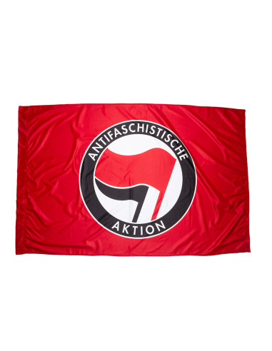 Antifaschistische Aktion - Flag - Red - @ No Borders