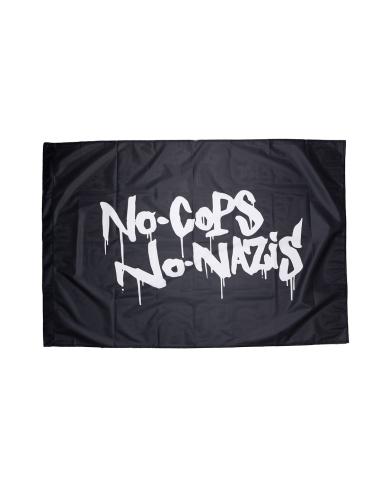 No Cops No Nazis - Fahne - @ No Borders