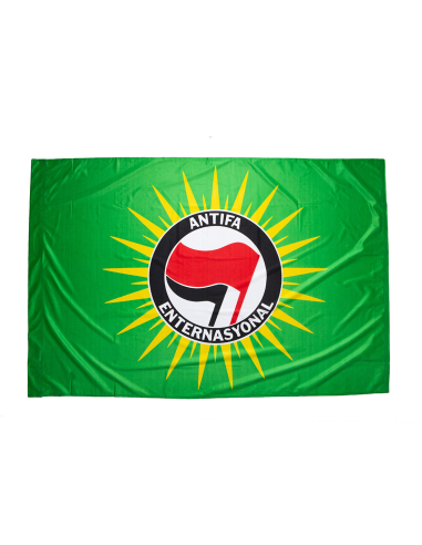 Antifa Enternasyonal - Fahne - @ No Borders