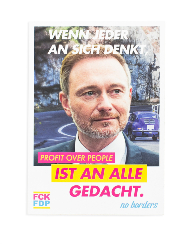 Wenn jeder an sich denkt... - Sticker - @ No Borders