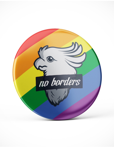 No Borders Kakadu - Button - Rainbow - @ No Borders
