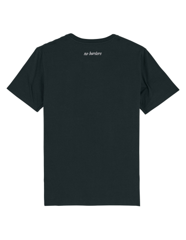 Kein Mensch ist illegal - No Borders - T-Shirt - Black/Black - @ No Borders