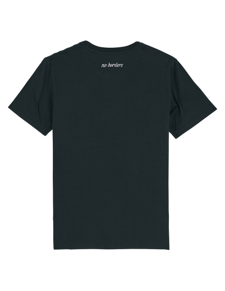 Kein Mensch ist illegal - No Borders - T-Shirt - Black/Black