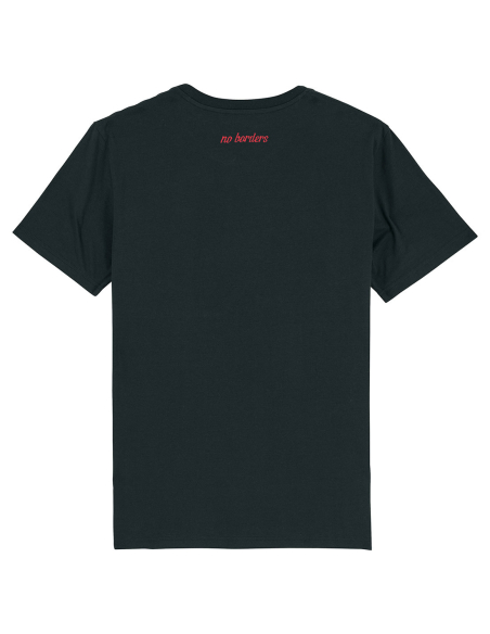 Kein Mensch ist illegal - No Borders - T-Shirt - Black/Red