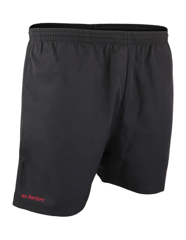 Kein Mensch ist illegal - No Borders - Active Shorts - Black/Red - @ No Borders