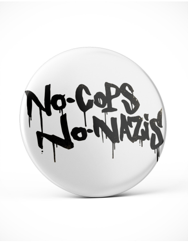 No Cops No Nazis - Button - @ No Borders
