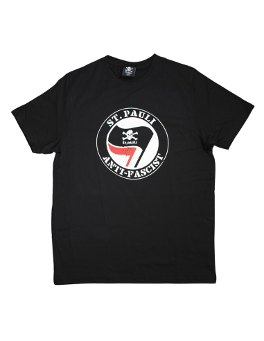 St. Pauli - T-Shirt - Anti Fascist - Black - @ No Borders