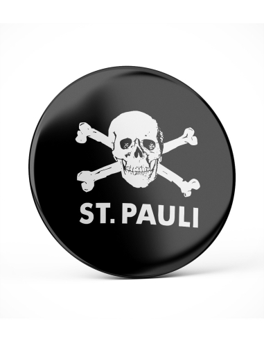 St. Pauli - Button - Totenkopf - @ No Borders