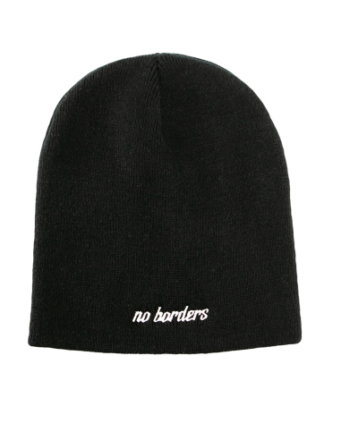 No Borders Logo - Beanie - Black/White - @ No Borders