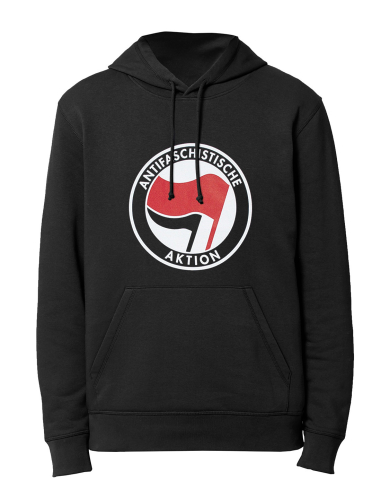 Antifa - No Borders - Hoodie - Black - @ No Borders