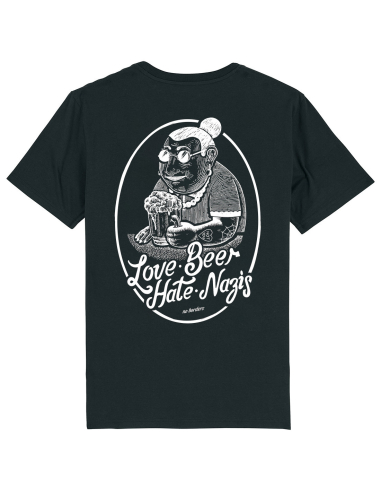 Love Beer Hate Nazis 2.0 - No Borders - T-Shirt - Black - @ No Borders