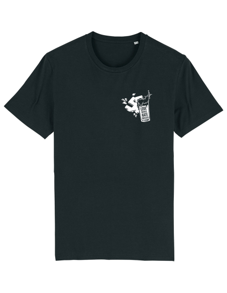 Love Beer Hate Nazis 2.0 - No Borders - T-Shirt - Black