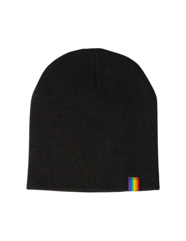 Pride / Rainbow Flag - Beanie - Black - @ No Borders