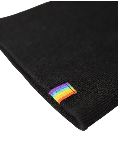 Pride / Rainbow Flag - Beanie - Black - @ No Borders