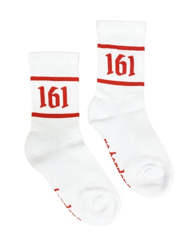161 - No Borders - Socken - White/Red - @ No Borders