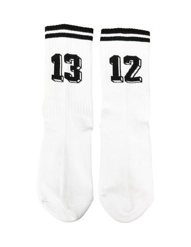 1312 - No Borders - Socken - white/black - @ No Borders