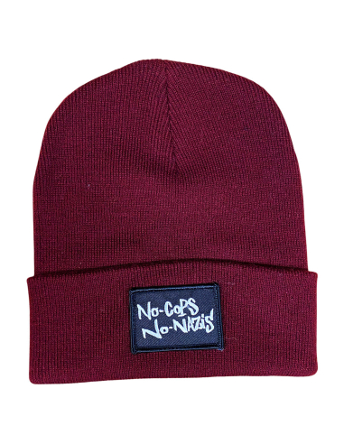 No Cops No Nazis - Wintermütze - Burgundy - @ No Borders