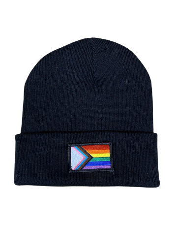 Progress Pride - Socken - Sticklogo - Schwarz - @ No Borders