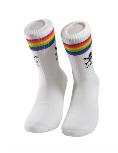St. Pauli - Socks - Totenkopf - White/Rainbow - @ No Borders