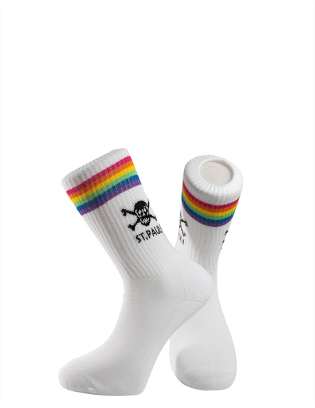 St. Pauli - Socks - Totenkopf - White/Rainbow