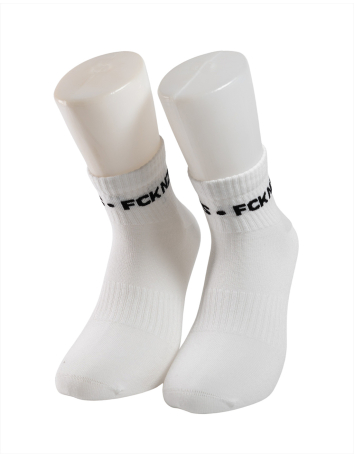 1312 - Sixblox - Quarter Socken - White - Circle - @ No Borders