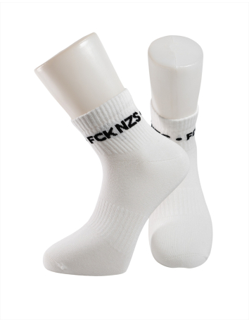 1312 - Sixblox - Quarter Socken - White - Circle - @ No Borders