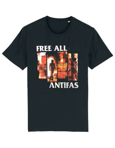 Free all Antifas II - Mob Action - SOLI T-Shirt - Black - @ No Borders