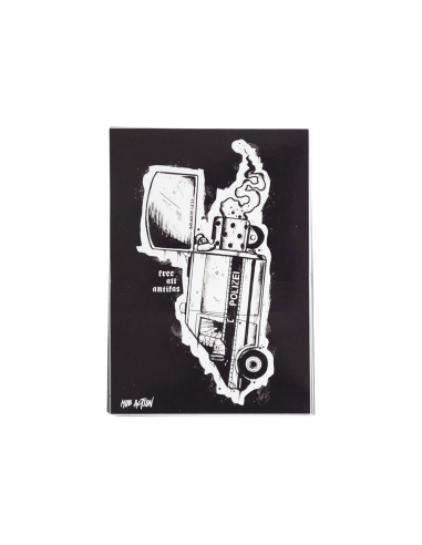 Free all Antifas (Barackus) - SOLI Sticker - @ No Borders