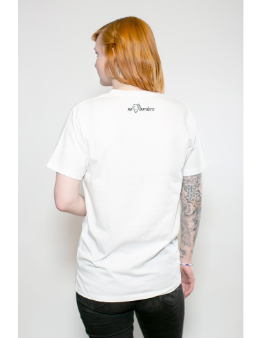 Fahrrad Antifa - No Borders - T-Shirt - Pocket Print - White - @ No Borders