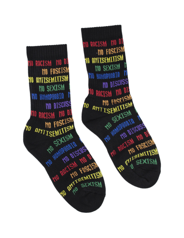No Discussion - No Borders - Socken - Black/Rainbow - @ No Borders