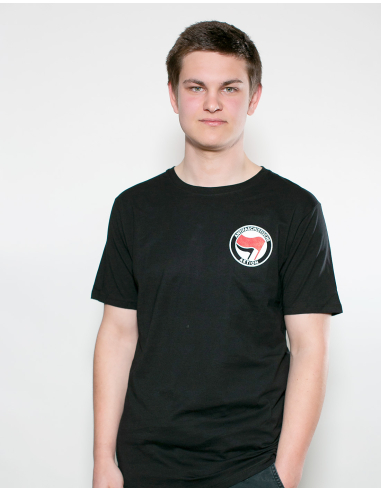 Antifa - No Borders - T-Shirt - Pocket Print - Black - @ No Borders